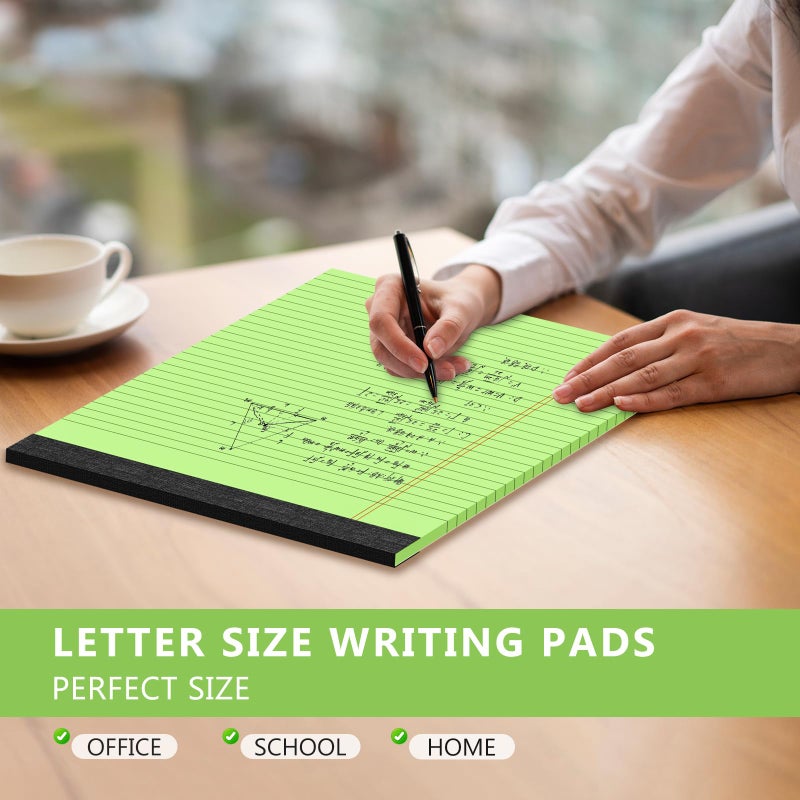 Vishoitty Colored Legal Pads 8.5 x 11 Note Pad, 6 Pack Lined Paper Wide Ruled Notebook Paper, Pink Legal Pad 8.5'' x 11'' Writing Pad, Perforated Pads of Paper Wide Ruled Colored Notepad, 30 Sheets/Pad - Image 5